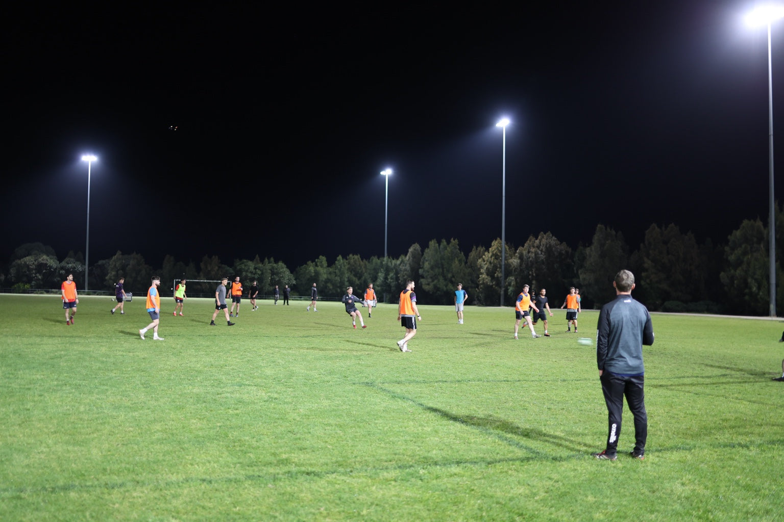 Calum Mclellend with Randwick City AA1 training under floodlights