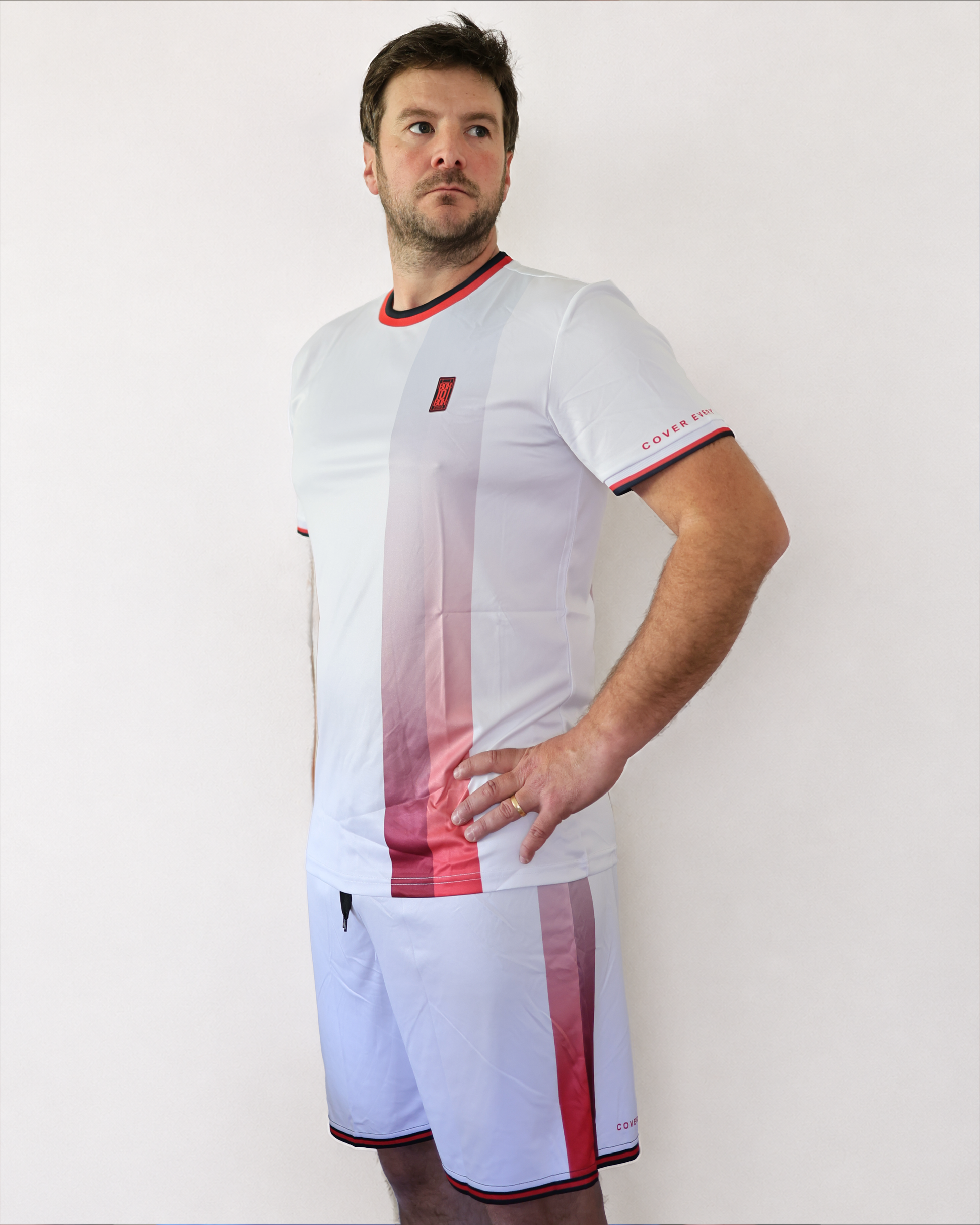 Ghost White full football training kit with matching shirt and shorts